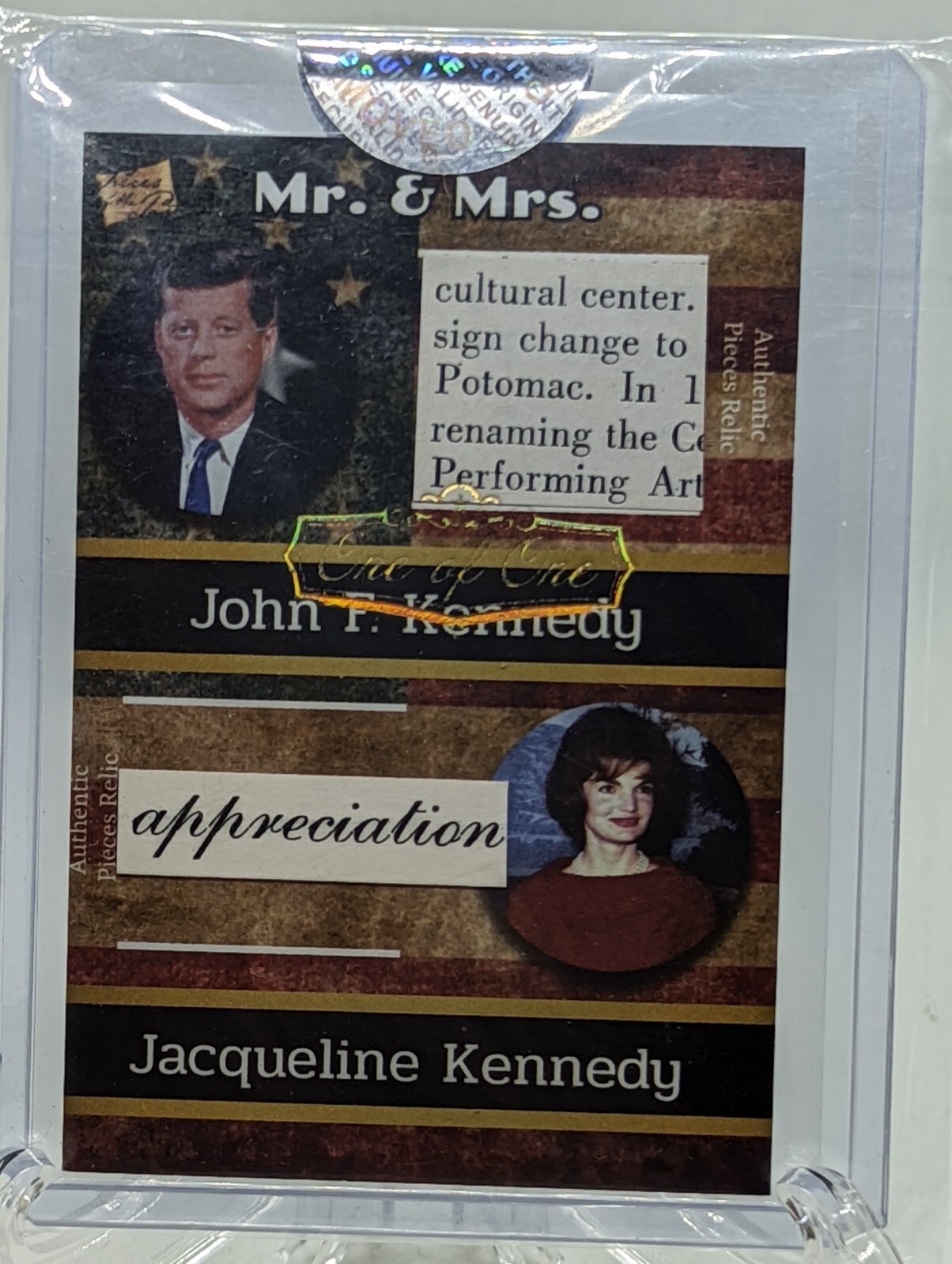 2020 Pieces Of The Past John F Kennedy Jfk Jacqueline Kennedy Dual Relic 1 Of 1
