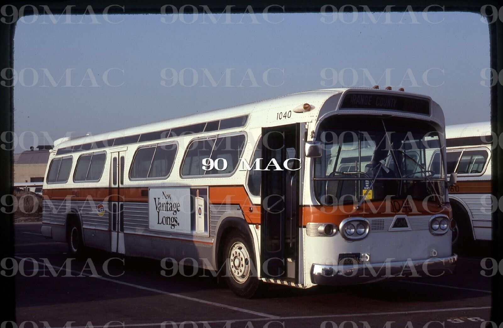 OC TRANSIT DISTRICT-OCTD GM COACH Bus #1040. Original Slide 1977. (A)