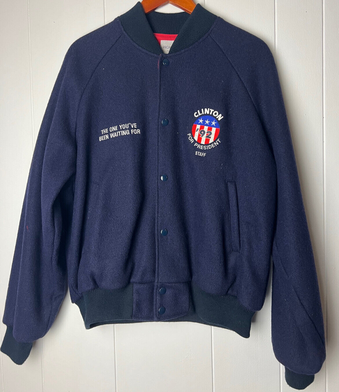 Original 1992 Bill Clinton Campaign Staff Jacket Vintage Friend of Bill Estate