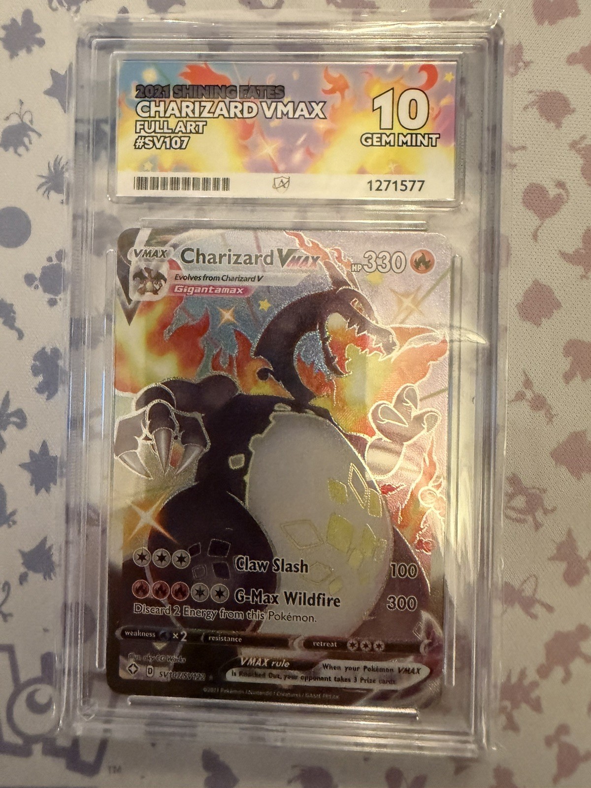 Charizard Vmax Shining fates SV107/SV122 ⭐️Perfect Subs⭐️ ACE 10