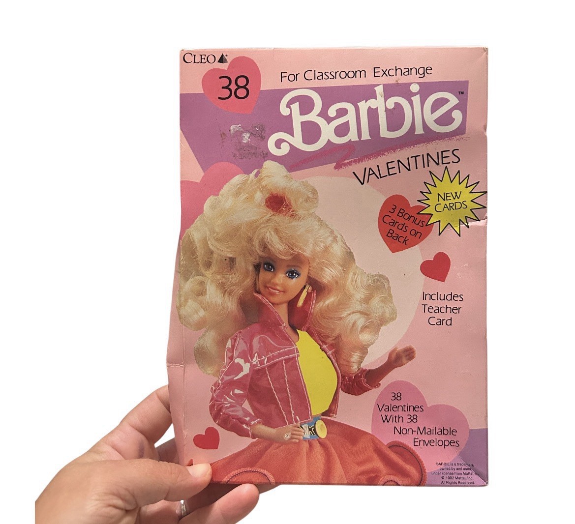 Vintage 1992 BARBIE 38 Valentine Cards Original Sealed Package READ