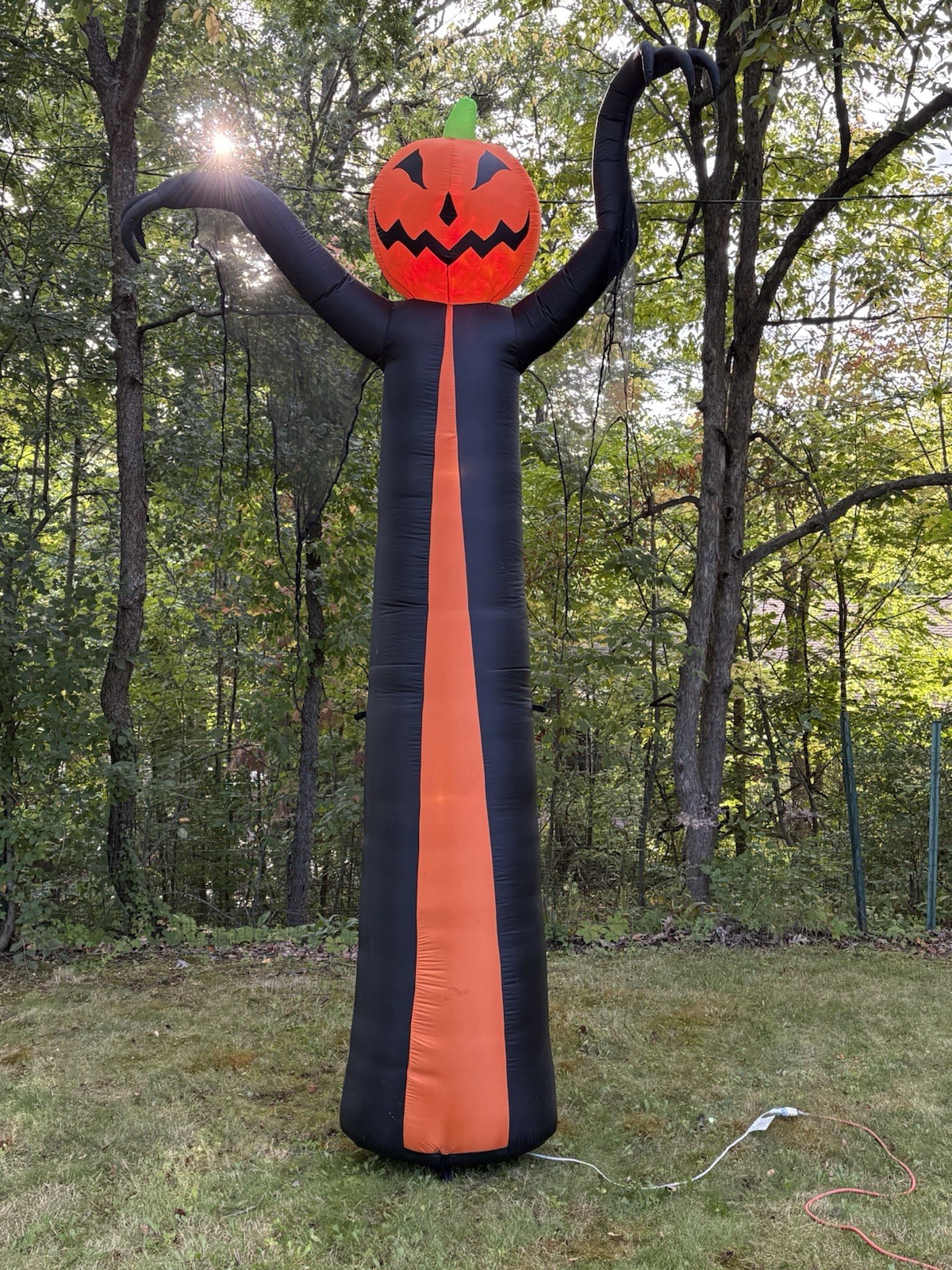 12 Ft Halloween Gemmy Inflatable Scary Pumpkin Reaper Lighted Outdoor Decoration