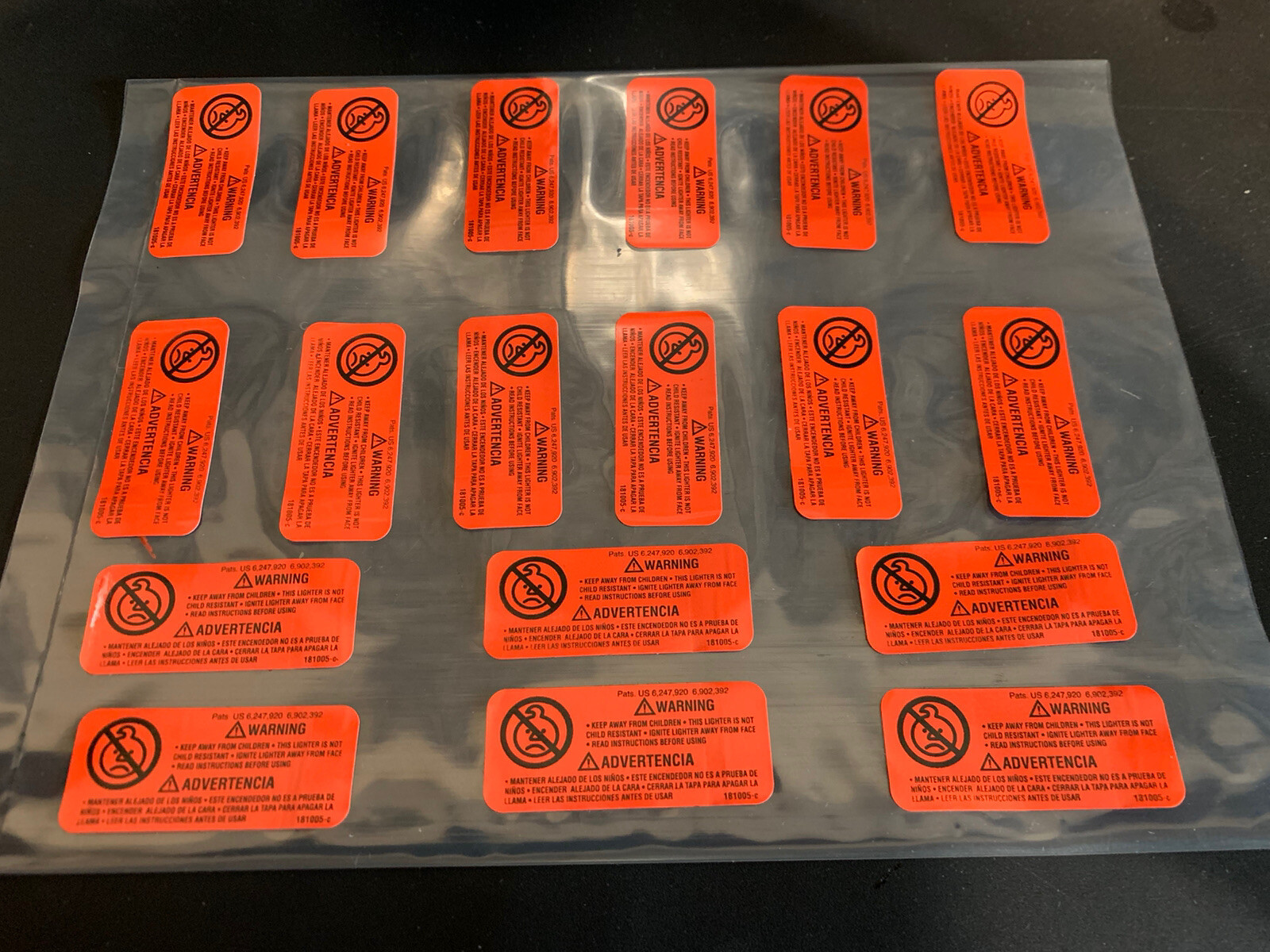 Lot 18Pcs Zippo Warning Label Stickers Orange Zippo Lighter Seal Stickers Lot 18Pcs Zippo Warning Label Stickers Orange Zippo Lighter Seal Stickers