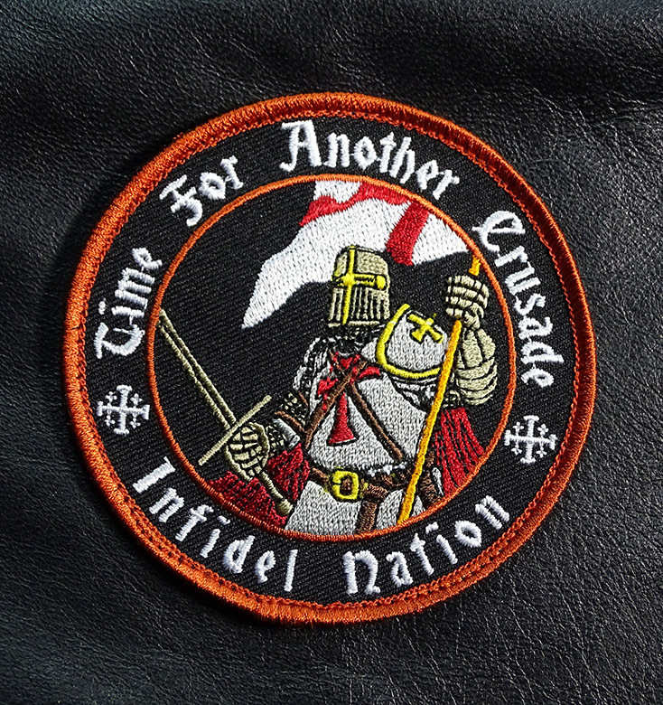 TIME FOR ANOTHER CRUSADE CHRISTIAN INFIDEL TACTICAL MORALE HOOK PATCH 