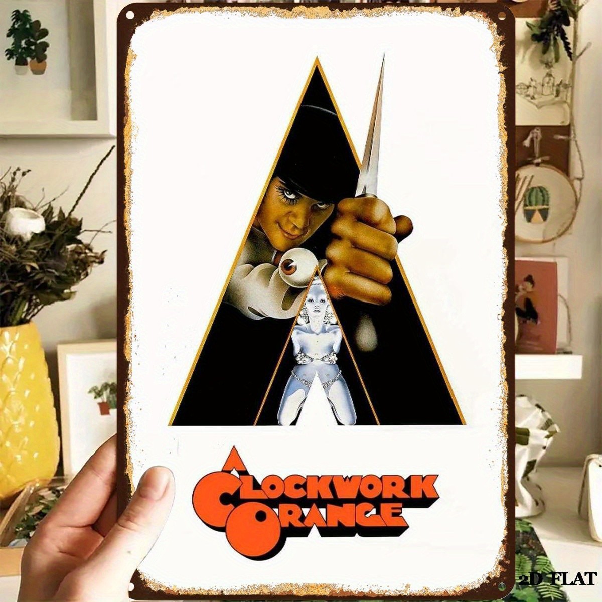 Vintage Clockwork Orange Movie Poster Tin Metal Signs Home Décor 8x12