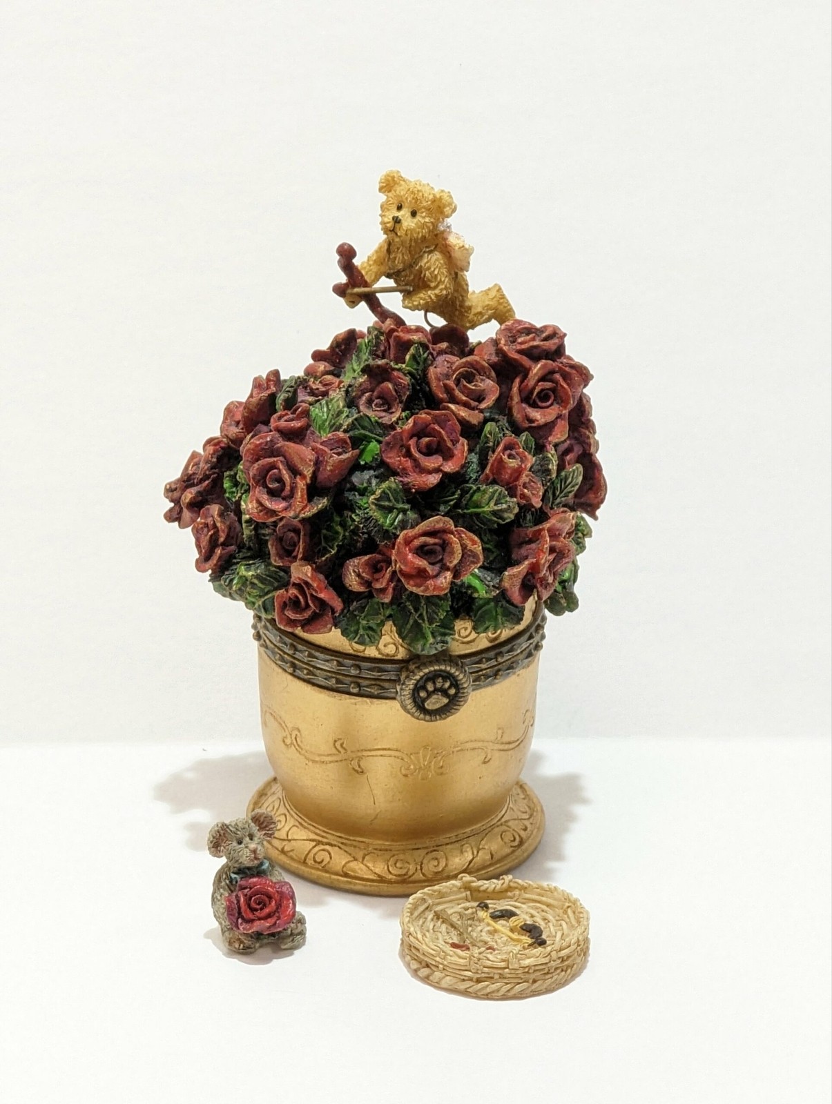 Boyds Bears Treasure Box Cupid’s Bouquet w/Petals McNibble 82060 NIB