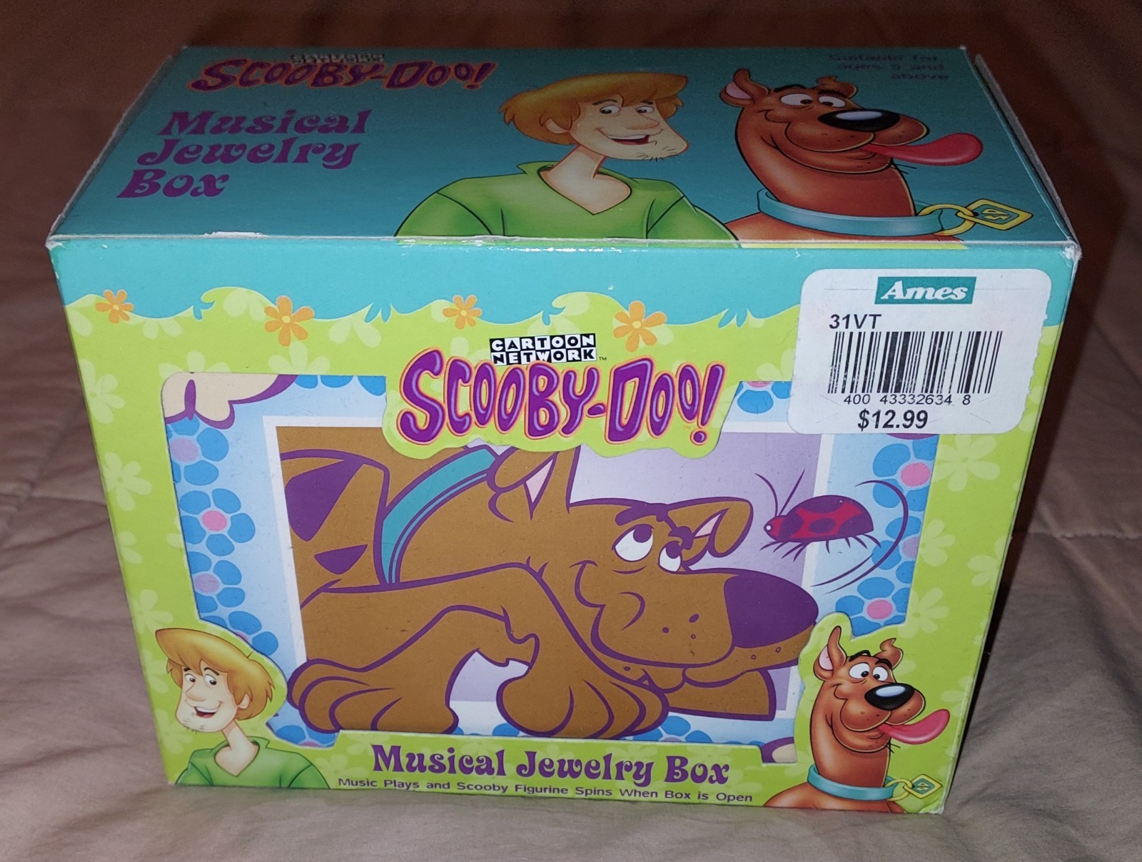 VTG 2001 SCOOBY-DOO MUSICAL JEWELRY BOX NEW FIGURINE CARTOON NETWORK FUR ELISE