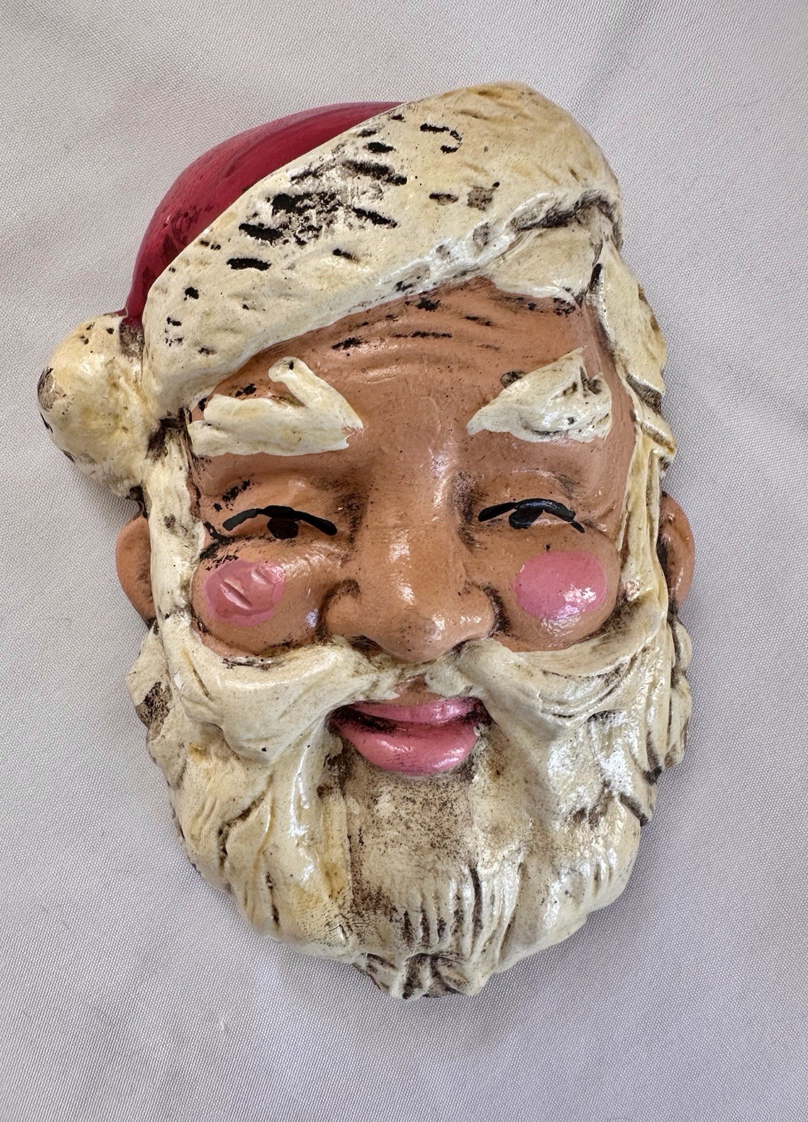 VTG 1978 Chalkware Santa Claus Head Knott’s Berry Farm Christmas Decor