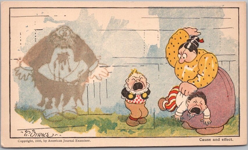 1906 KATZENJAMMER KIDS Comic Postcard \