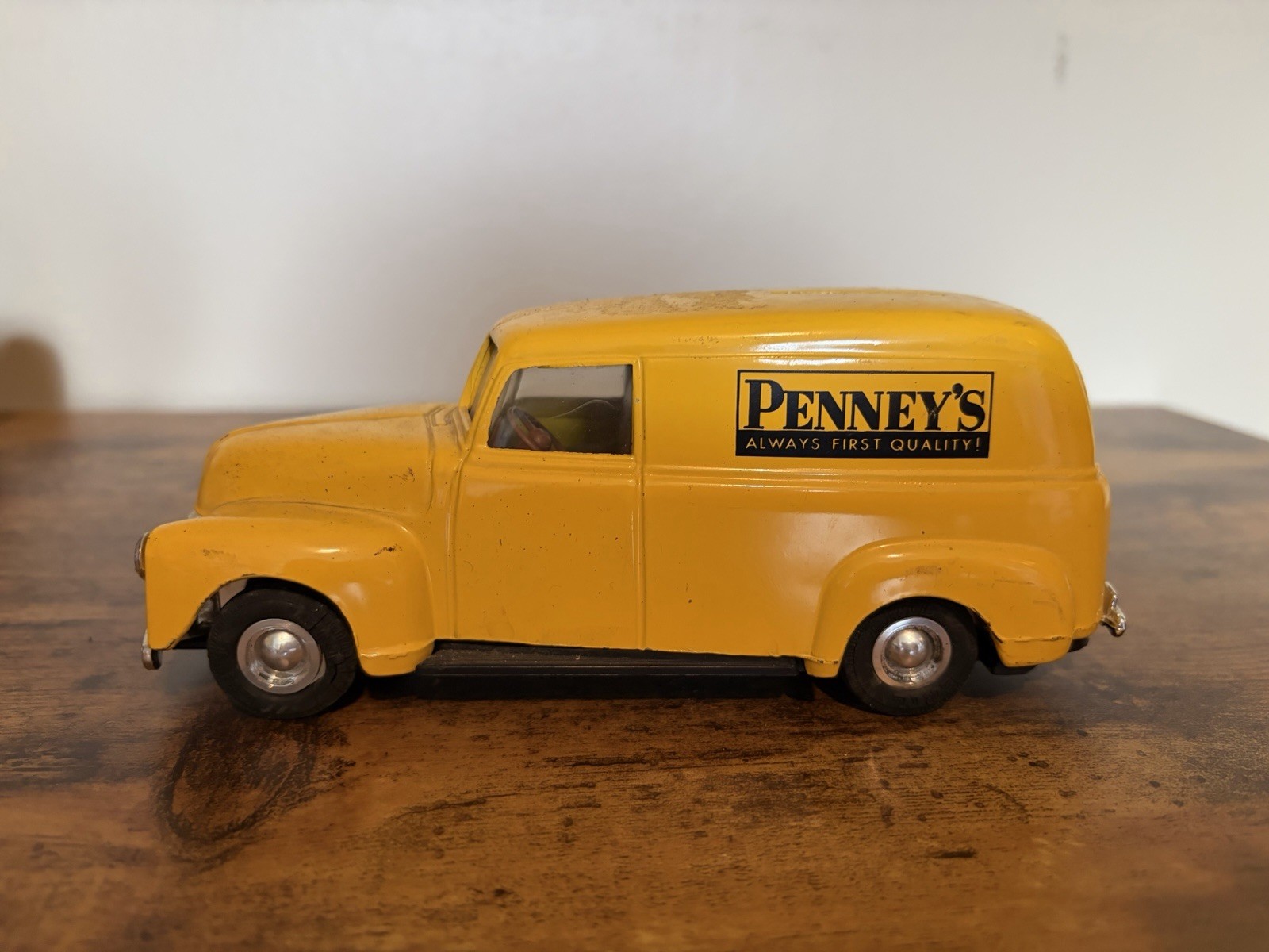 Penney's Yellow Delivery Van Coin/Piggy Bank Metal Collectible Vehicle