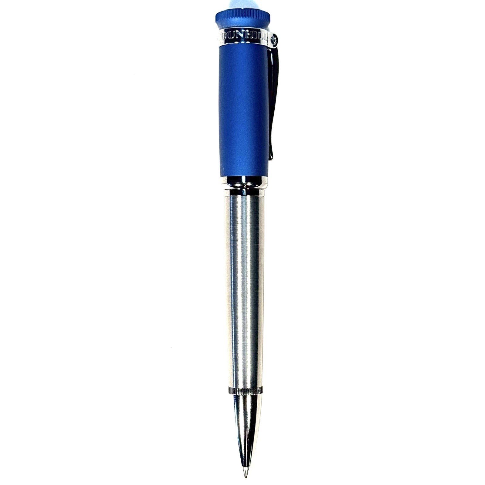 NEW UNUSED ALFRED DUNHILL SENTRYMAN SATIN BLUE BALLPOINT PEN W/ BOX