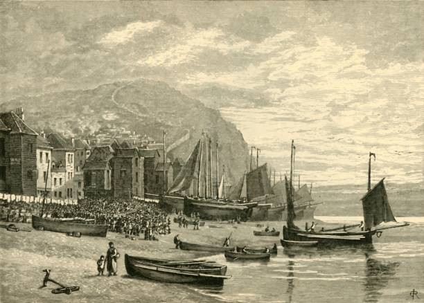 The Fishermens Quarter 1898 From Our Own Country Volume I Cassell - Old Photo