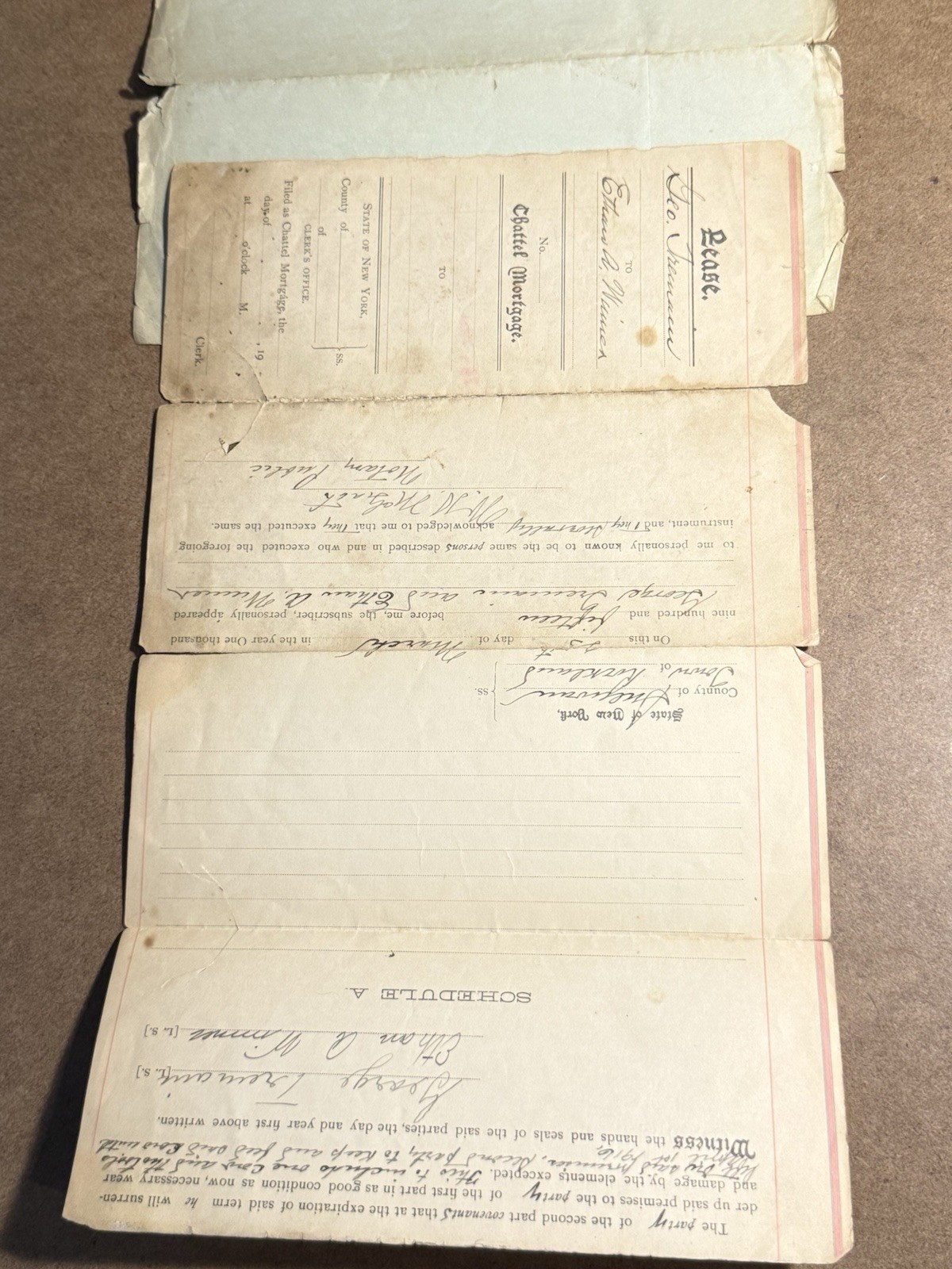 Antique 1905–1919 NY Land Deed & Farm Lease Documents Sullivan County