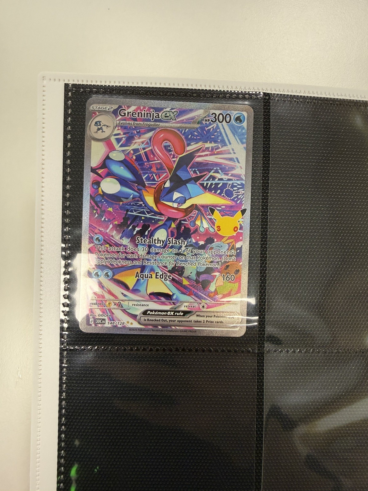 Pokémon 2026 Greninja ex 148/128 SIR 30th Celebration Anniversary - In Hand