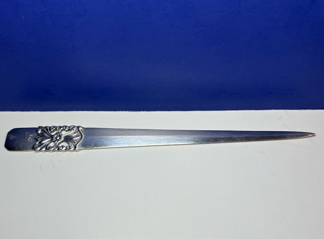 Vtg Greggio Argenterie OLRI Decorative Silver Plate Letter Opener Made in Italy
