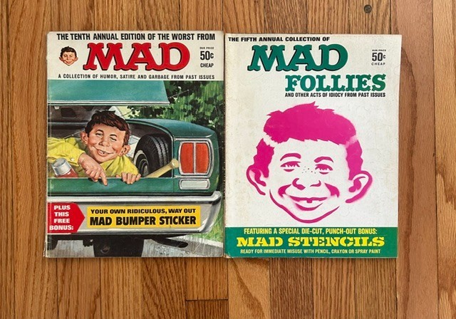 Lot of 2 Vintage MAD Magazine Specials (1967) - Worst From MAD #10 & MAD Follies