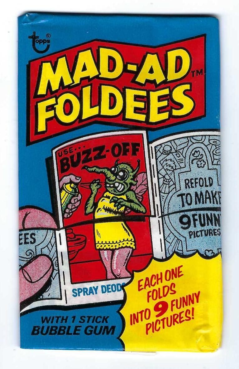 Vintage 1976 Topps Mad-Ad Foldees Unopened Wax Pack Sealed