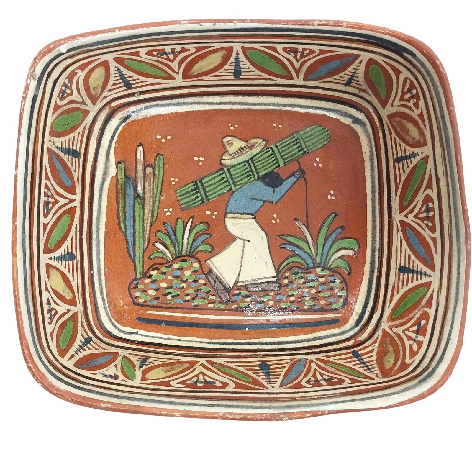 Antique Tlaquepaque Mexican Redware 7