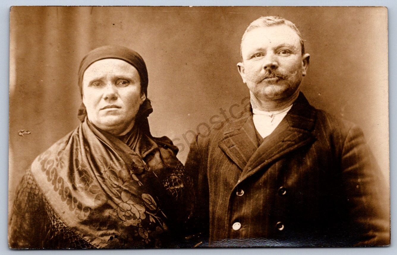 K46/ Cleveland Ohio RPPC Postcard \'15 Immigrants Americana Man Woman 401