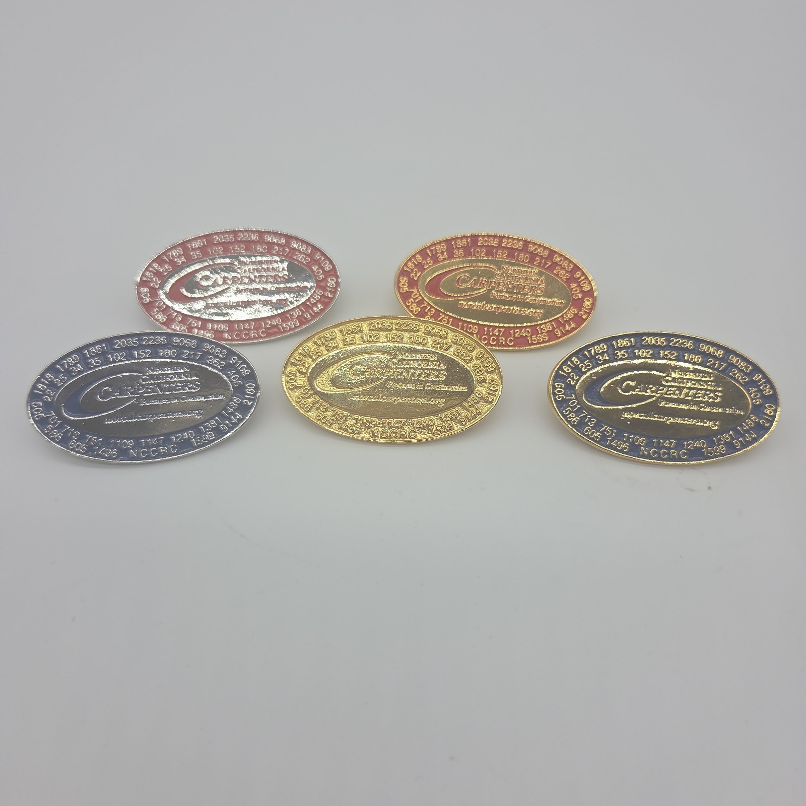 United Brotherhood Of Carpenters And Joiners Of America 5 Piece Pin Set