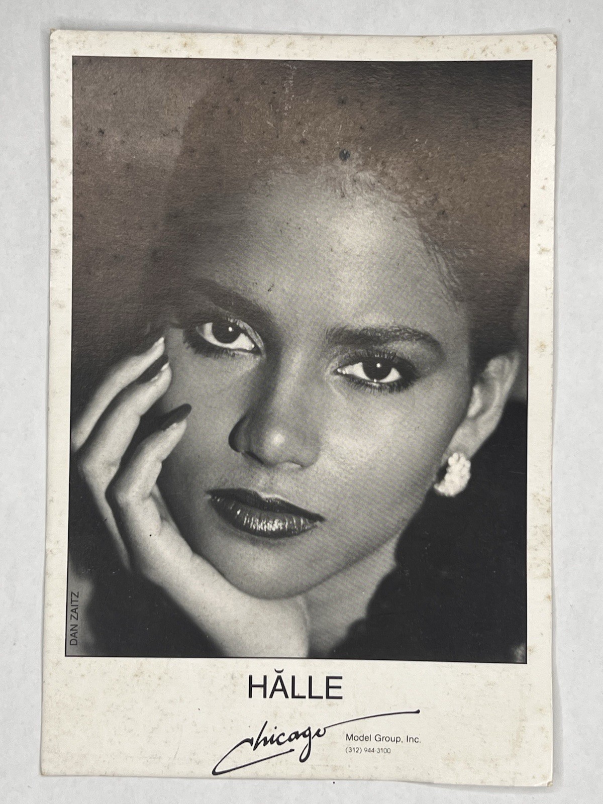 Halle Berry  1980s Model Comp Card - Chicago Model Group