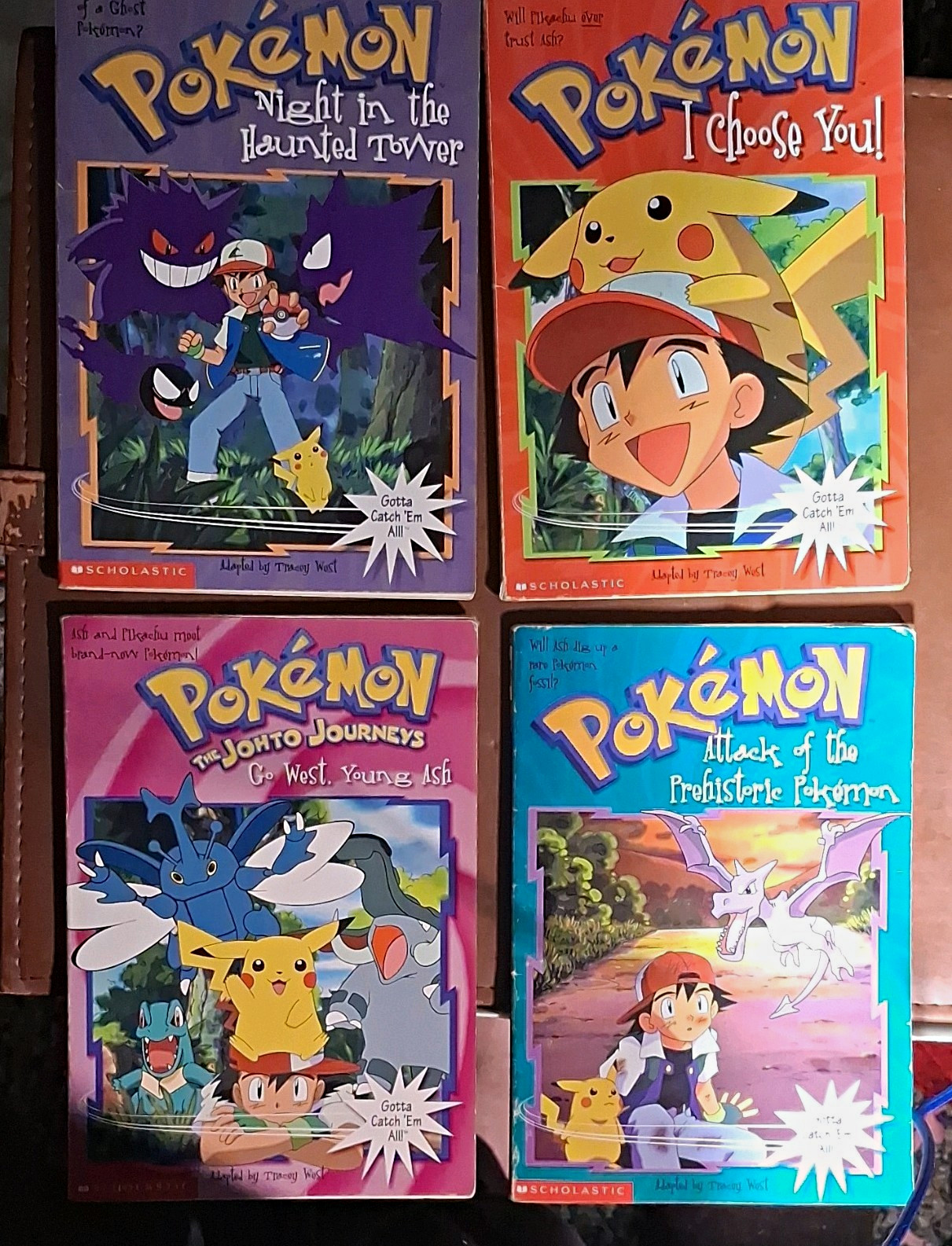 Scholastic Pokémon Chapter Books Lot of 4: Haunted Tower, I Choose You Vintage