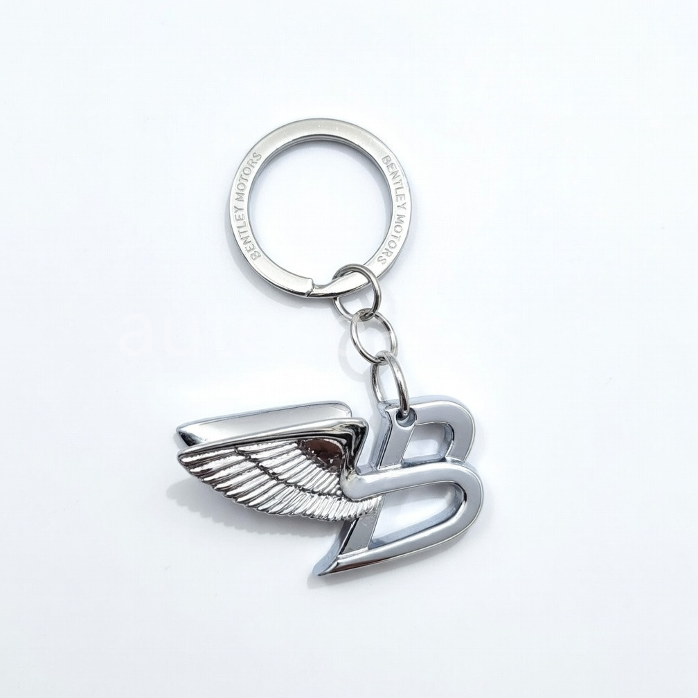 Mulsanne Arnage Flying Spur Bentley Style Chrome Metal Keychain Car Logo No Box