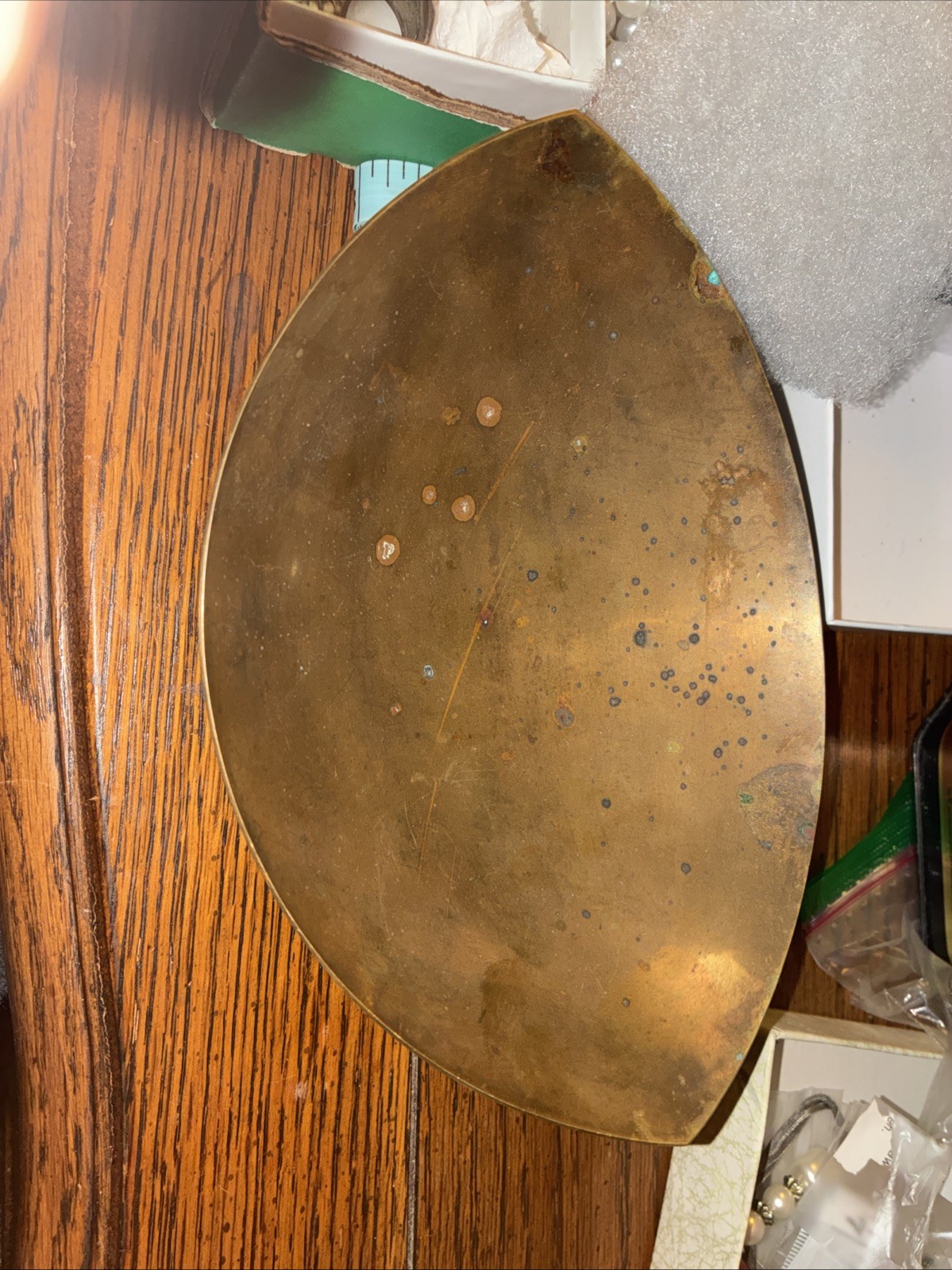Vintage Handcrafted Bronze Crescent / Gondola Pedestal Bowl Handmade By Kurway