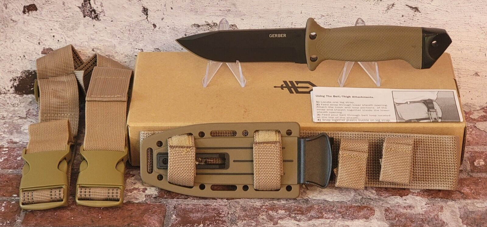 GERBER LMF II  INFANTRY KNIFE WITH SHEATH Brown OR Black Plain OR Serrated *NEW*