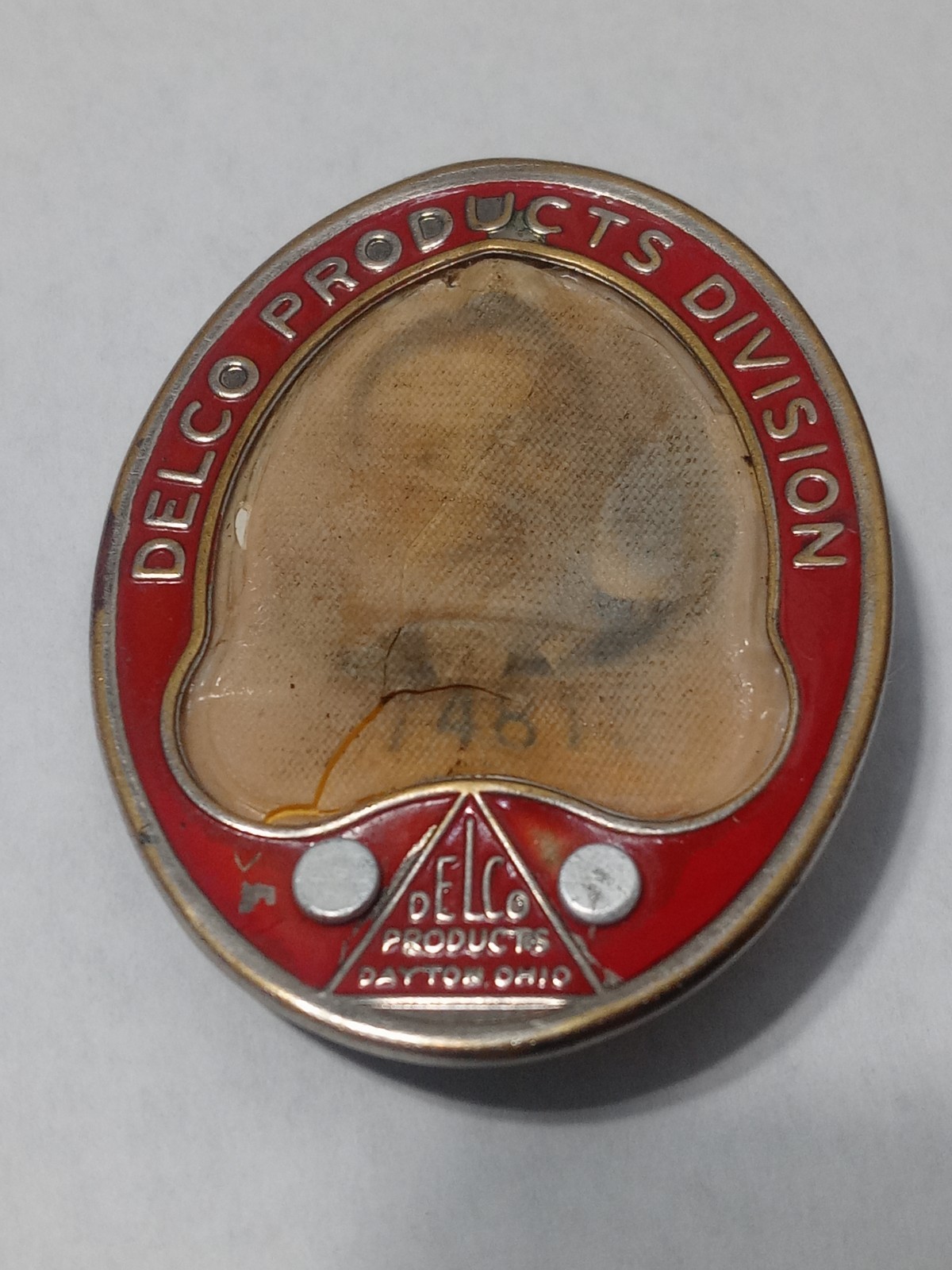 WWII Delco Products Division Employee Badge Dayton Ohio General Motors 