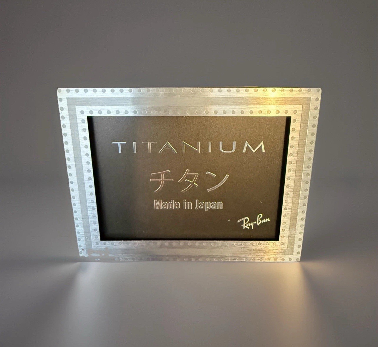 Ray-Ban Titanium Made In Japan Metal Sign Display Authentic NIB