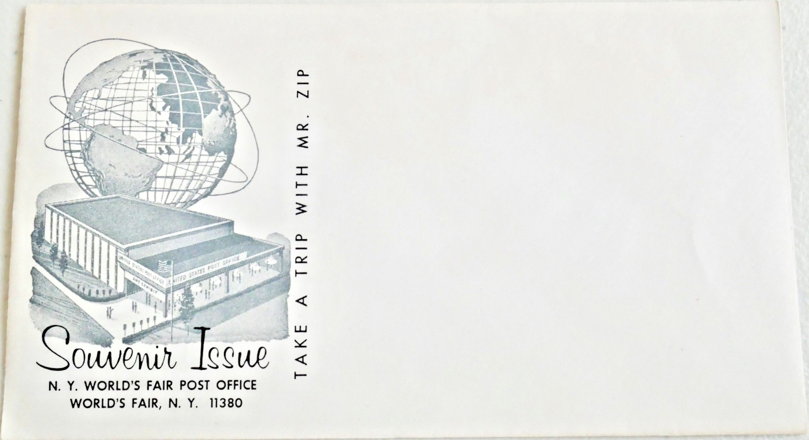 NEW YORK WORLD'S FAIR 1964-65 UNISPHERE SOUVENIR COVER Unused Unstamped NYWF