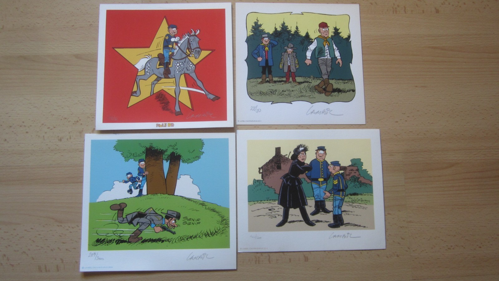 THE BLUE TUNICS 4x ex-booklets numbered advertising numbered Lambil NEW