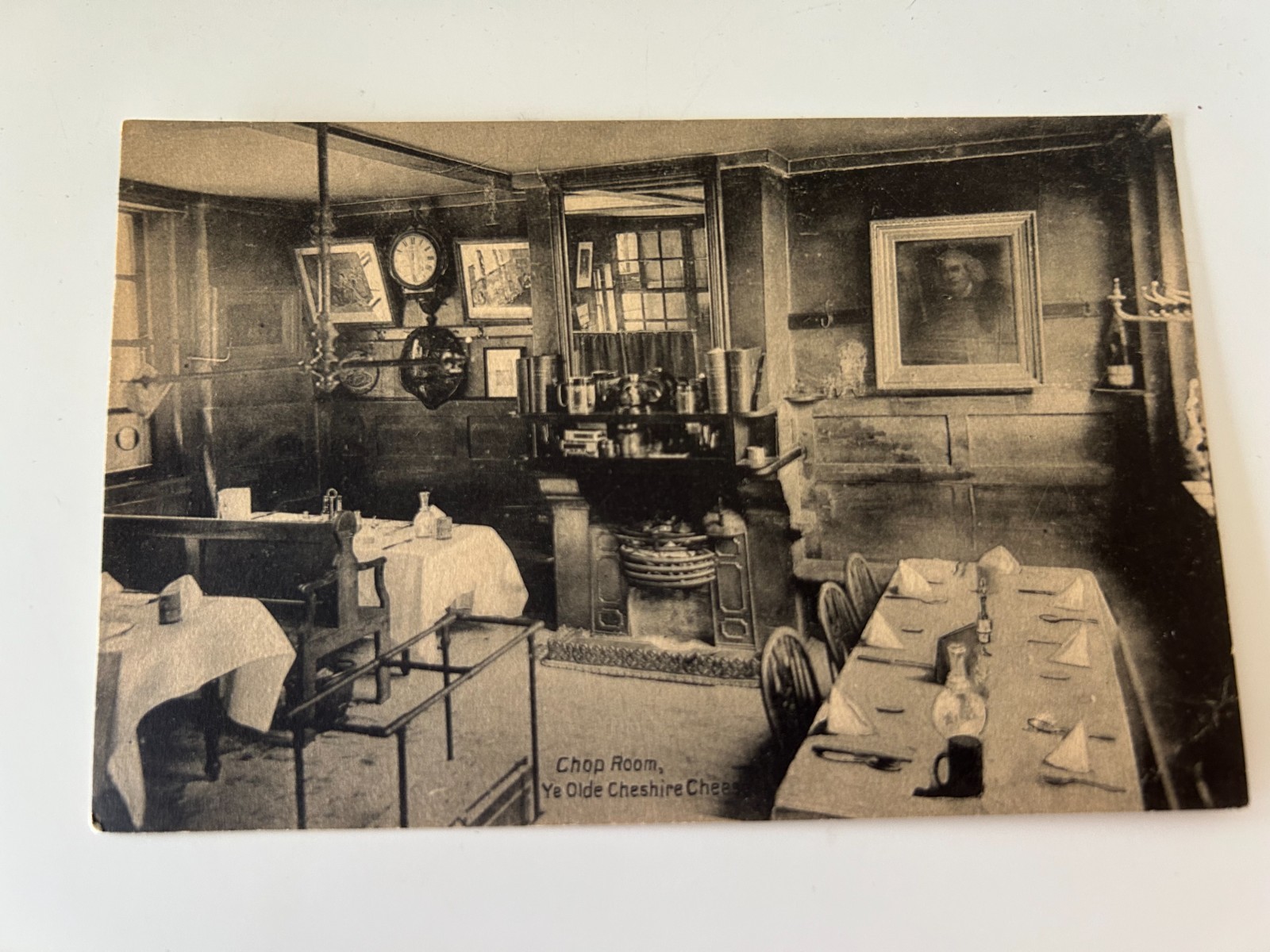 Chop Room Ye Olde Cheshire Cheese London England Postcard
