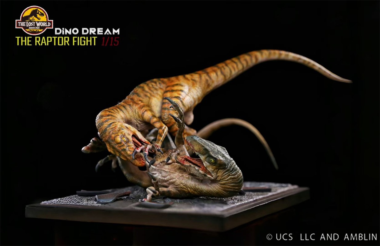 Dino Dream The Raptop Fight Jurassic World Dinosaur Statue 1/15 Model New Stock