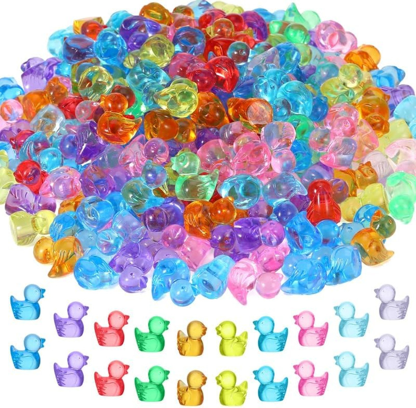 250g Mini Resin Ducks Bulk Multicolor Tiny Duck Figures Craft Decor Collectibles