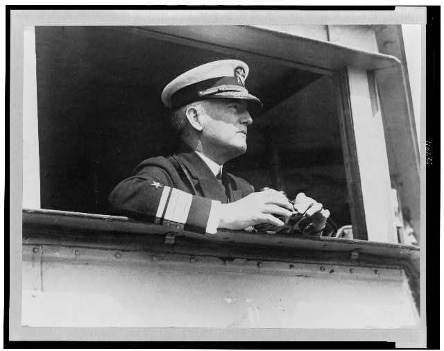 Admiral William Adger Moffett USS Arkansas 1910s Officers Deck Portrait