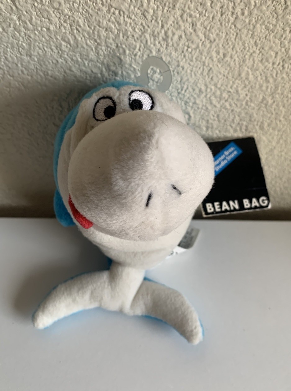Vintage 1999 Warner Bros Store Hanna Barbera Jabberjaw Bean Bag Plush NWT Tag