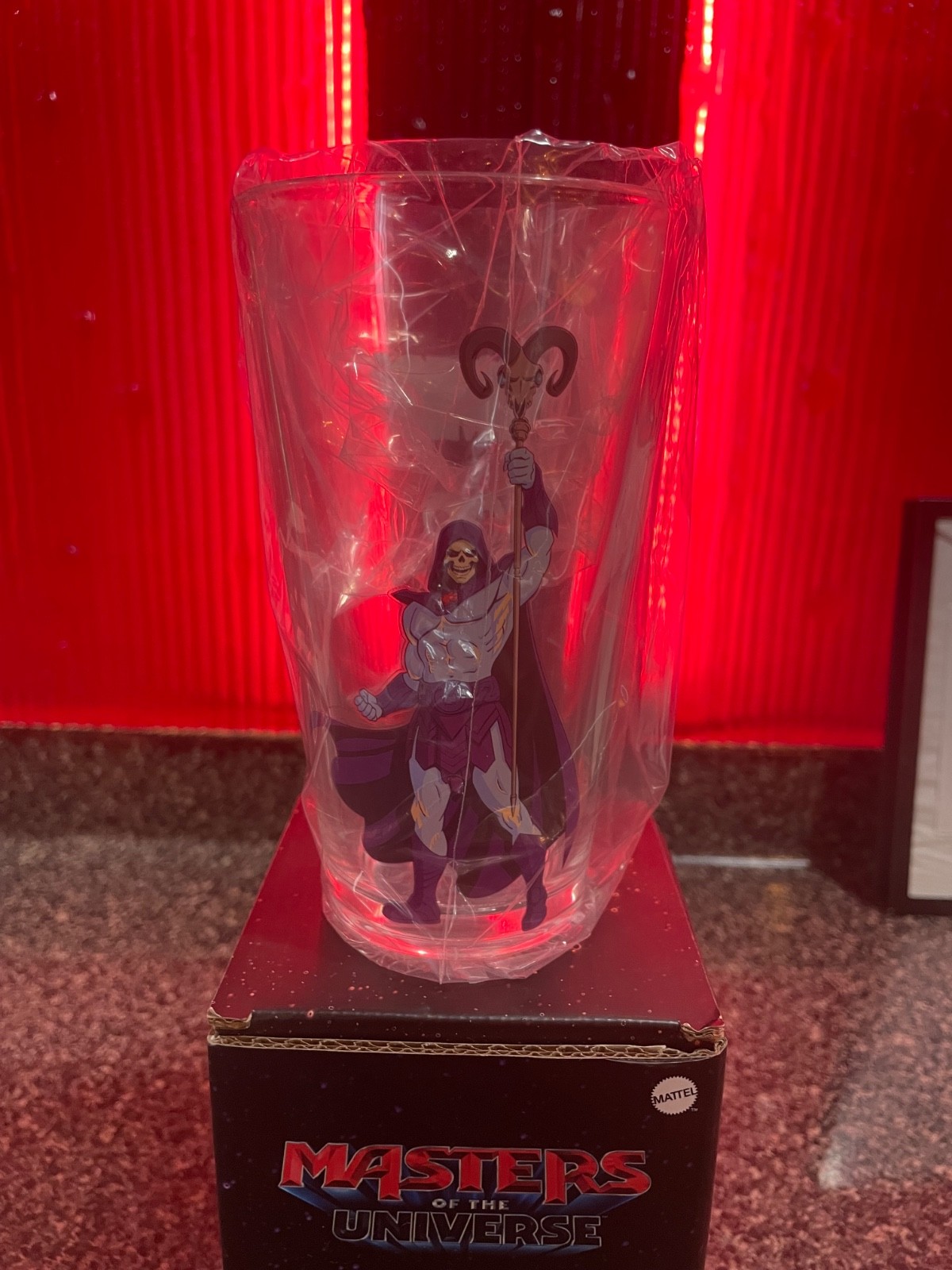 Masters of The Universe Skeletor Pint Glass in box brand new