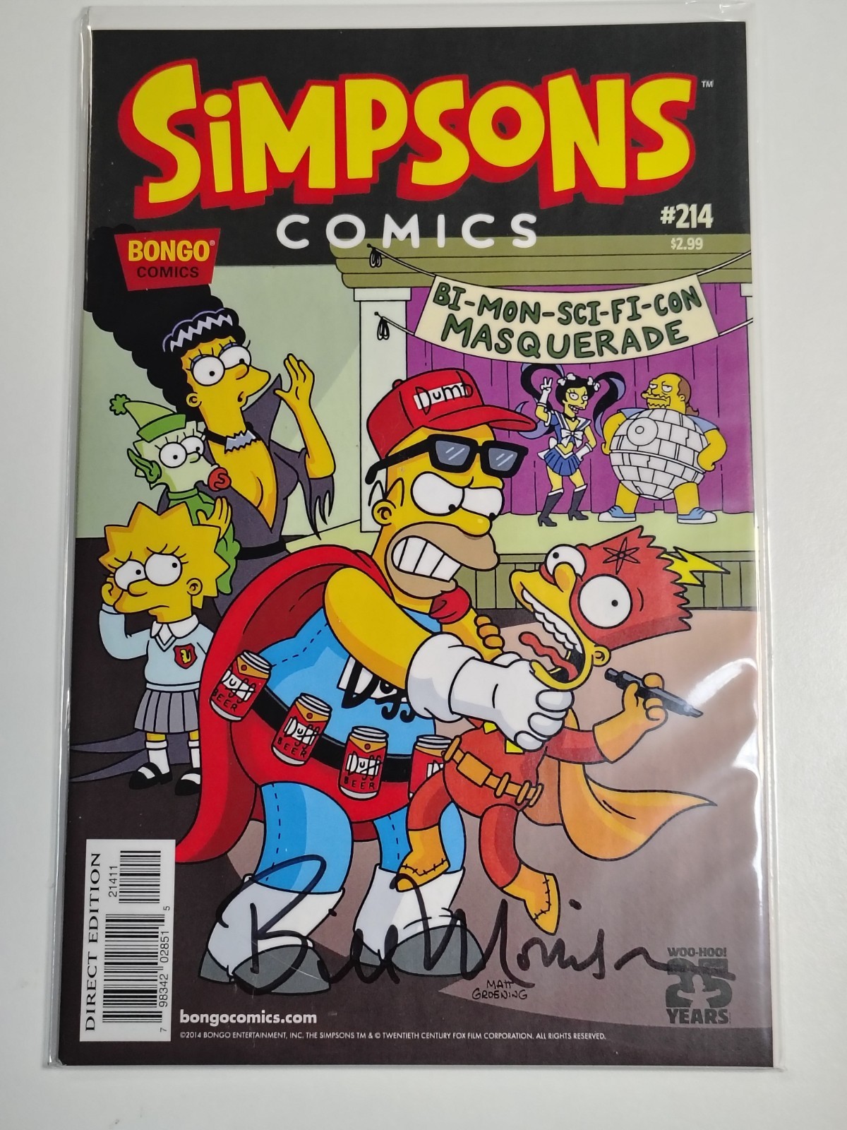 Simpsons #214 Signed Bill Morrison w/COA