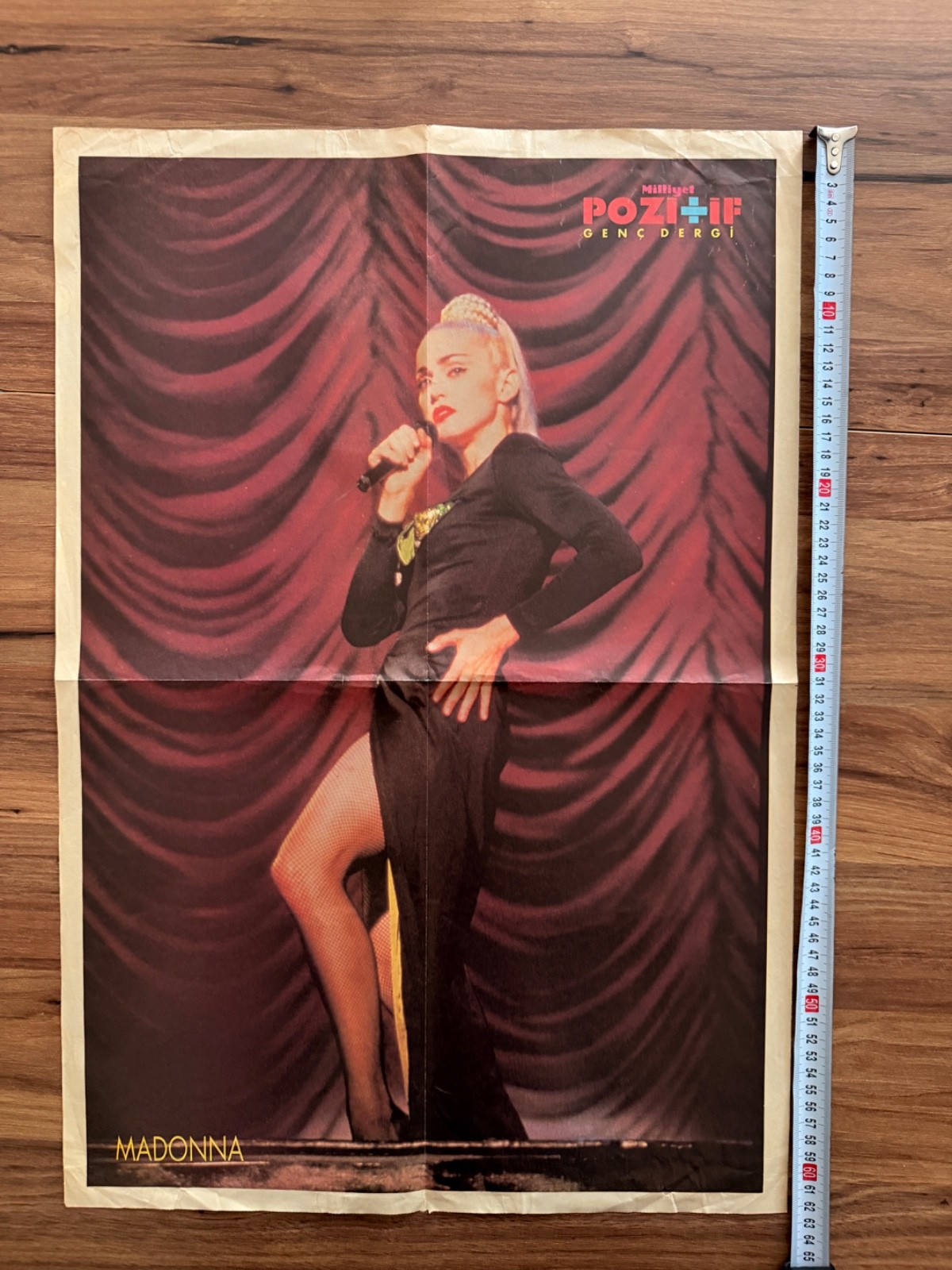 Madonna Rob Lowe Double Sided Large Turkish Magazine Poster Rare Vintage