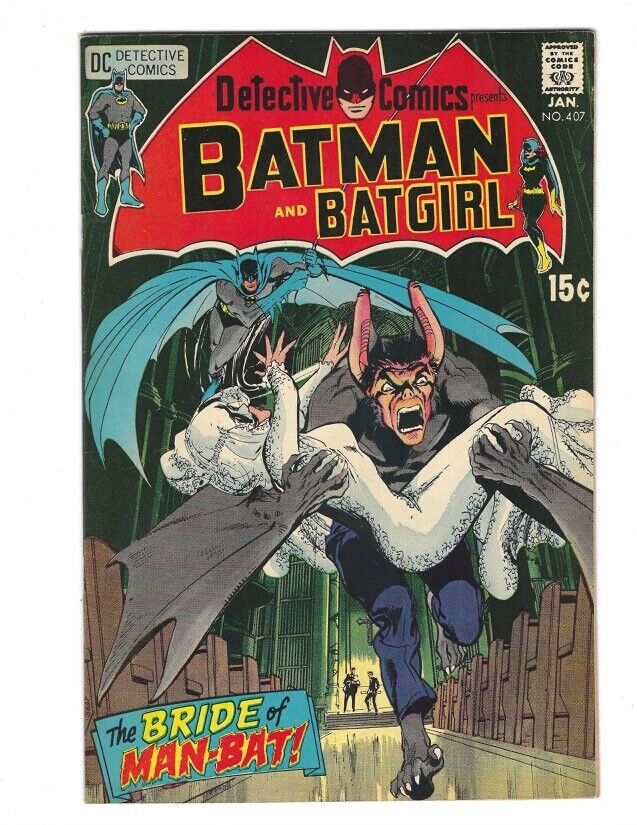 Detective Comics #407 1971 VF+ Batman  Man Bat   Neal Adams Combine Ship