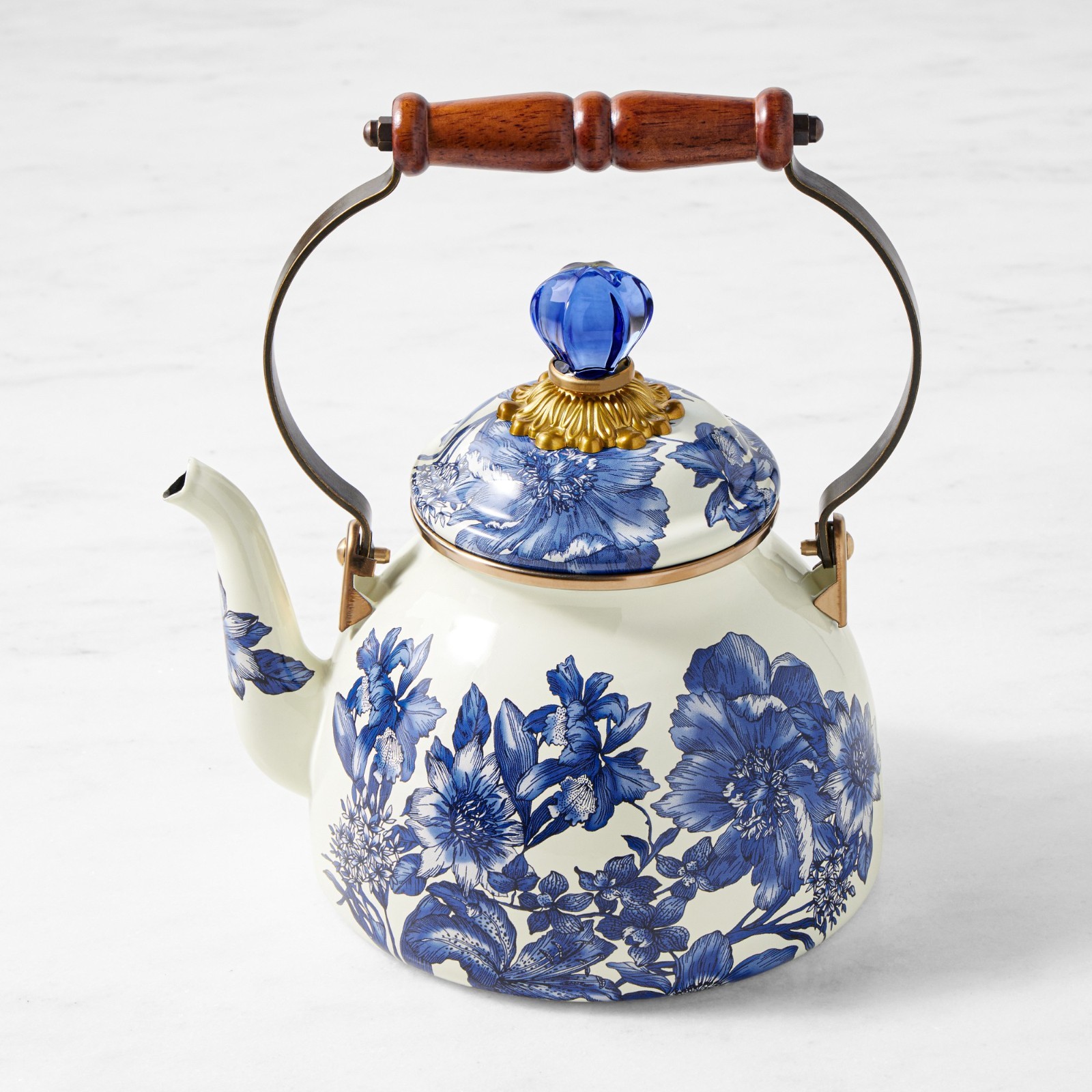 MacKenzie-Childs Royal English Garden Tea Kettle, 2-Quart (US STOCK)