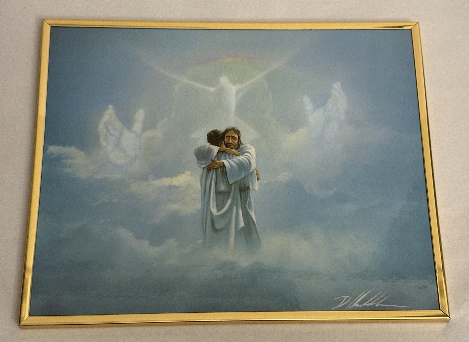 Danny Hahlbohm “Welcome Home” Decorative Framed Jesus Christ Art Print Picture