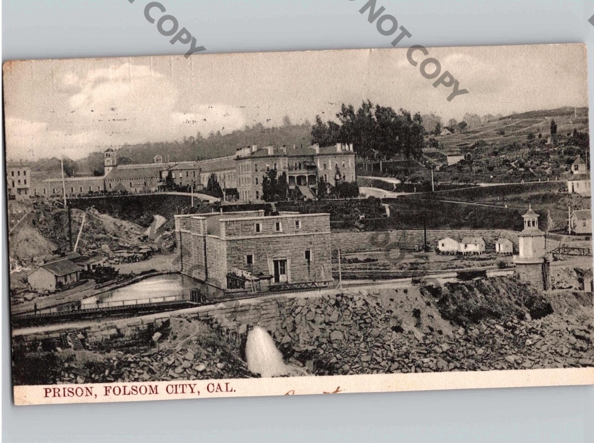 c1907 Prison Jail Penitentiary FOLSOM CITY California CA Sacramento Trimmed UDB