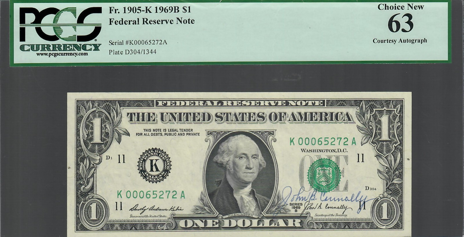 John B. Connally, Texas Governor, Autograph on Dallas note, where shot w/ JFK John B. Connally, Texas Governor, Autograph on Dallas note, where shot w/ JFK