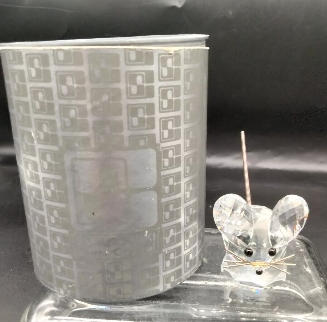 Swarovski Small Crystal Mouse 7631 NR 030 w/ near mint box/ certificates retired