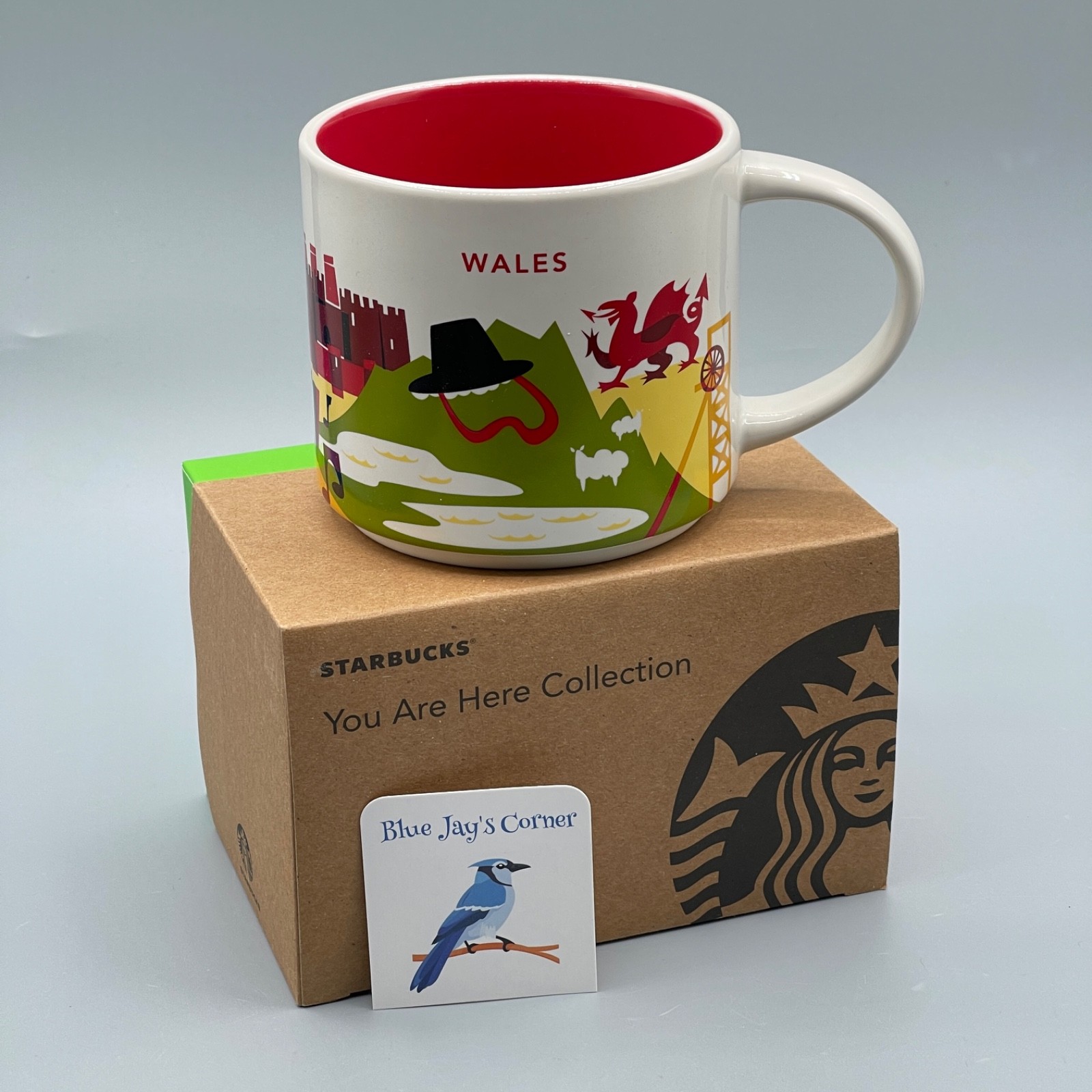 Starbucks Mug Wales You Are Here YAH Coffee Cup 14oz Gift Box UK