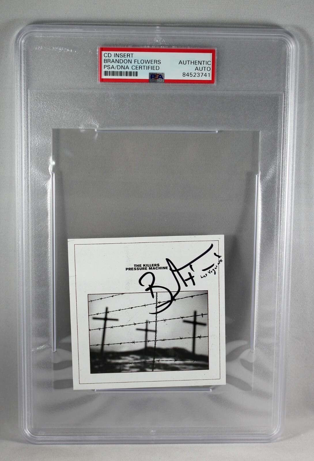 BRANDON FLOWERS SIGNED THE KILLERS PSA AUTO AUTHENTIC ENCAPSULATED SLABBED RARE
