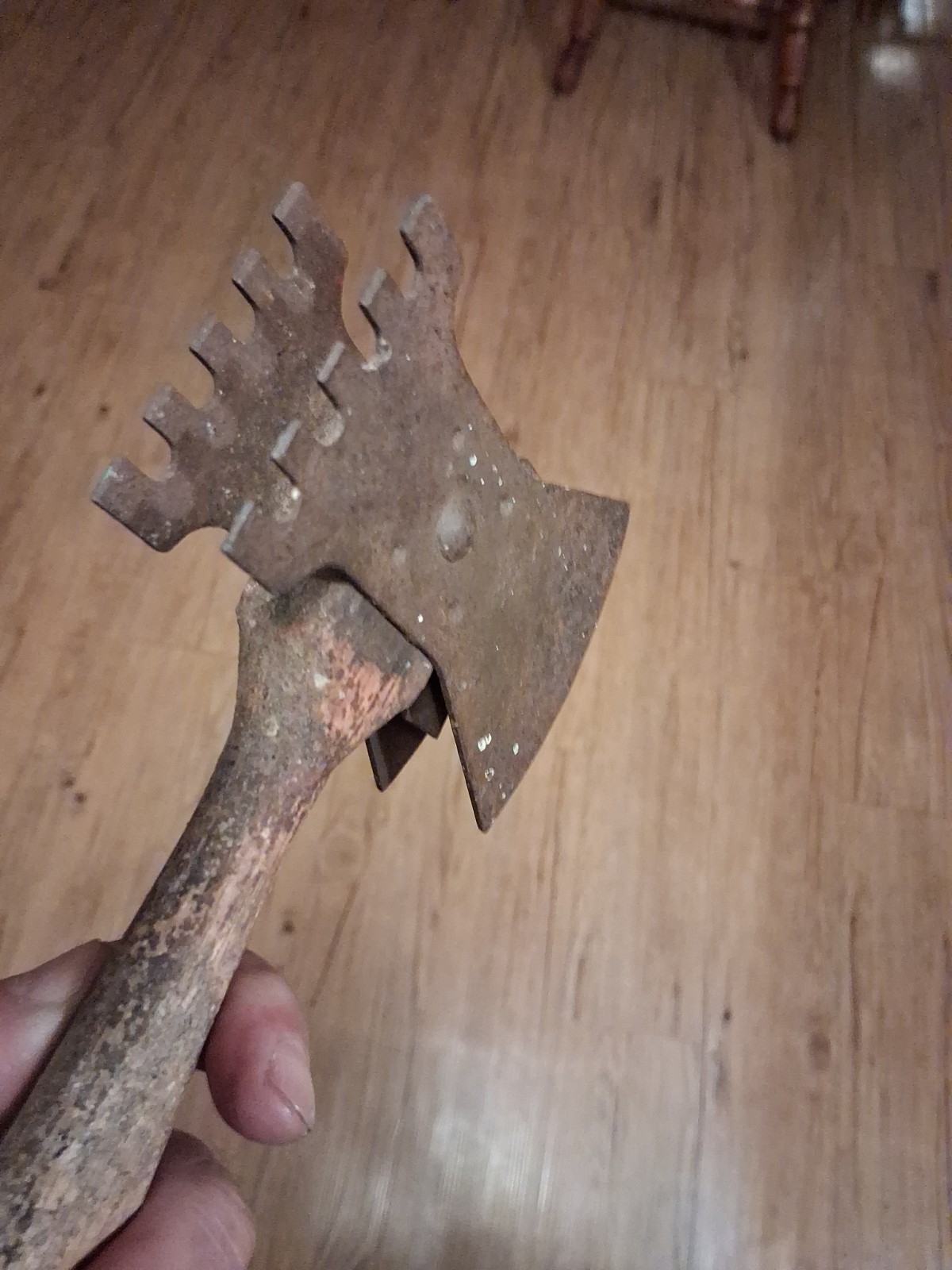 1911 ANTQ VTG RARE MEAT TENDERIZER CHOPPER ICE HAMMER KITCHEN TOOL WOODEN HANDLE 1911 ANTQ VTG RARE MEAT TENDERIZER CHOPPER ICE HAMMER KITCHEN TOOL WOODEN HANDLE